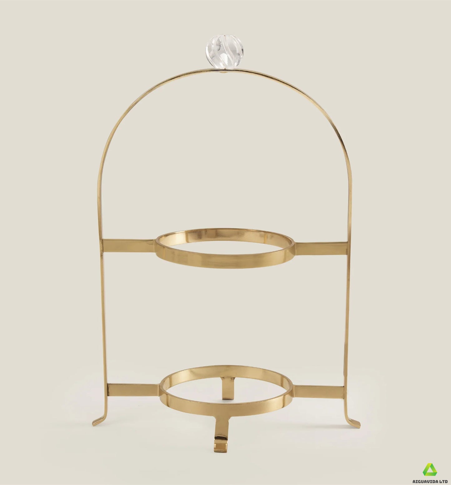 Classic Gilded Two-Tier Cake Stand