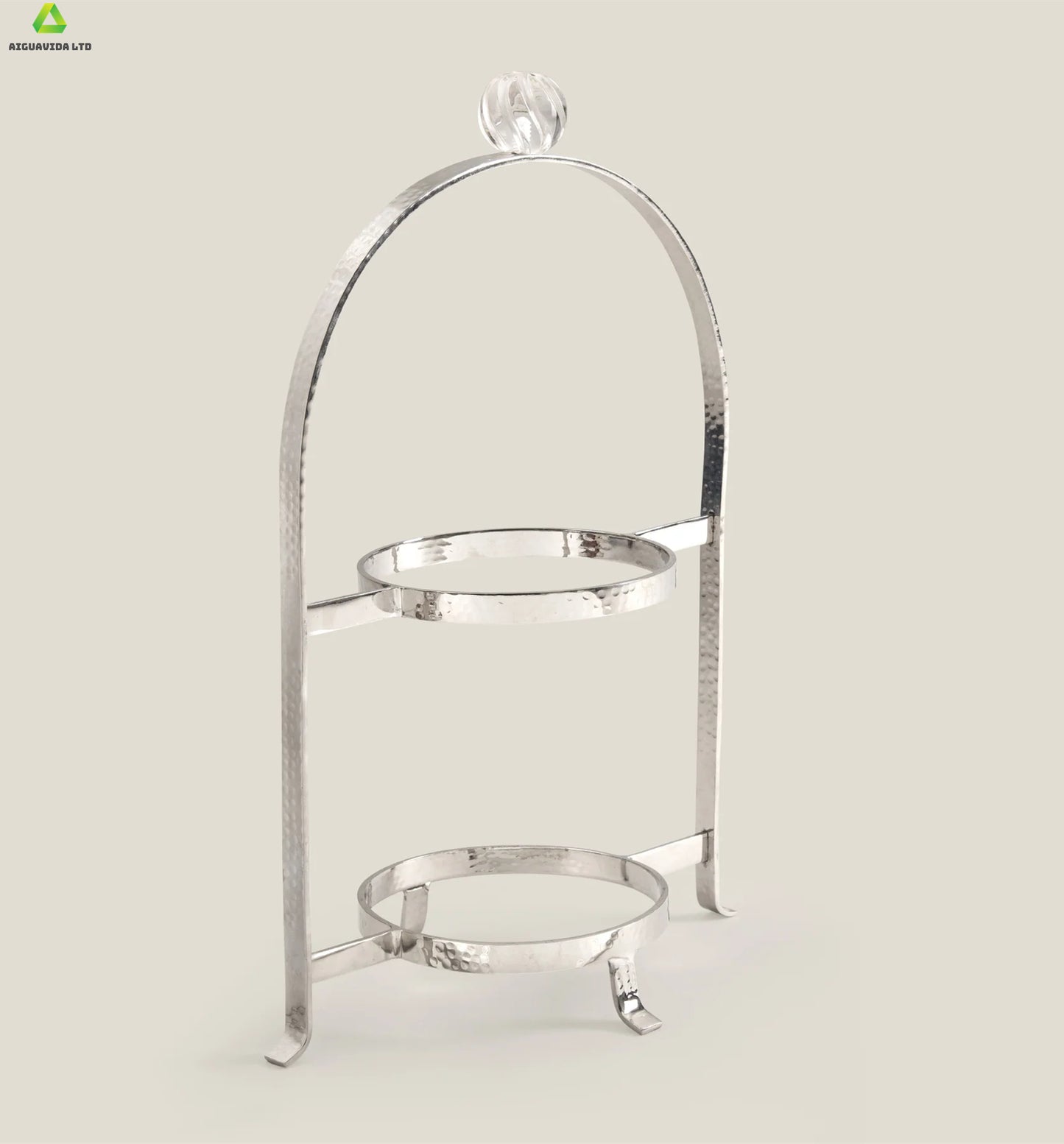 Classic Nickel-Plated Two-Tier Cake Stand