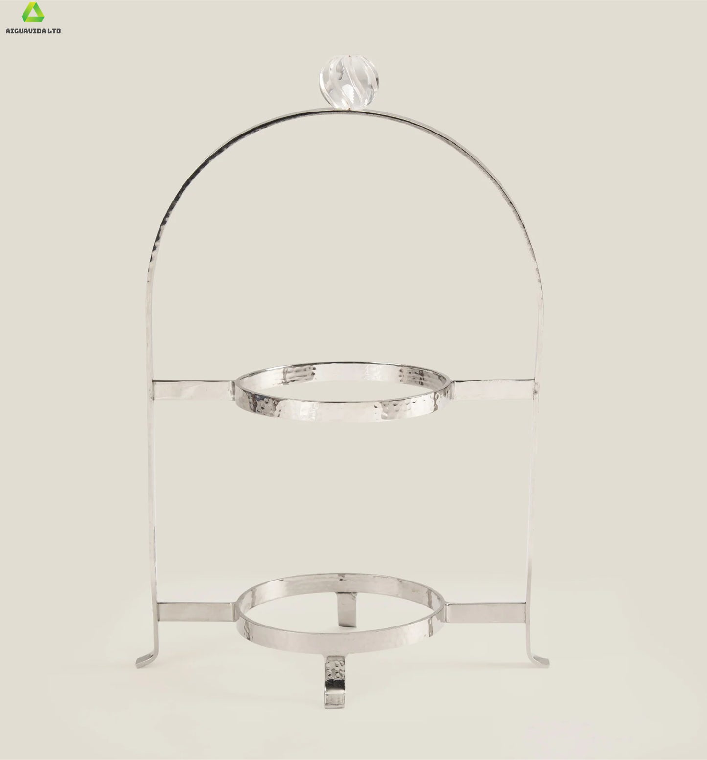 Classic Nickel-Plated Two-Tier Cake Stand