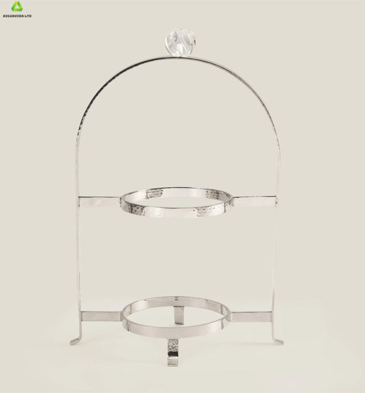 Classic Nickel-Plated Two-Tier Cake Stand