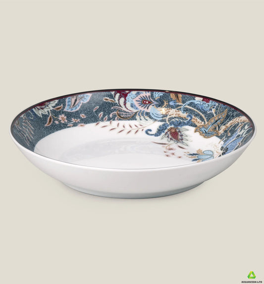 Printed porcelain snack platter